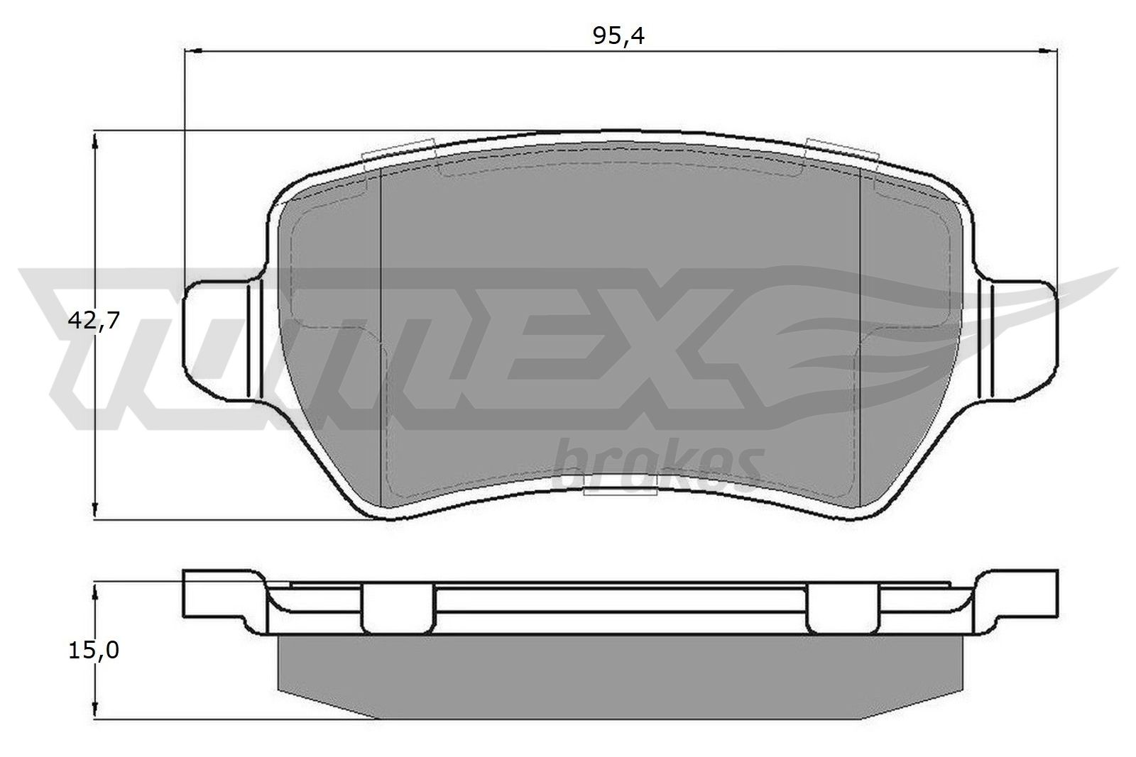 Sada brzdových platničiek kotúčovej brzdy TOMEX Brakes